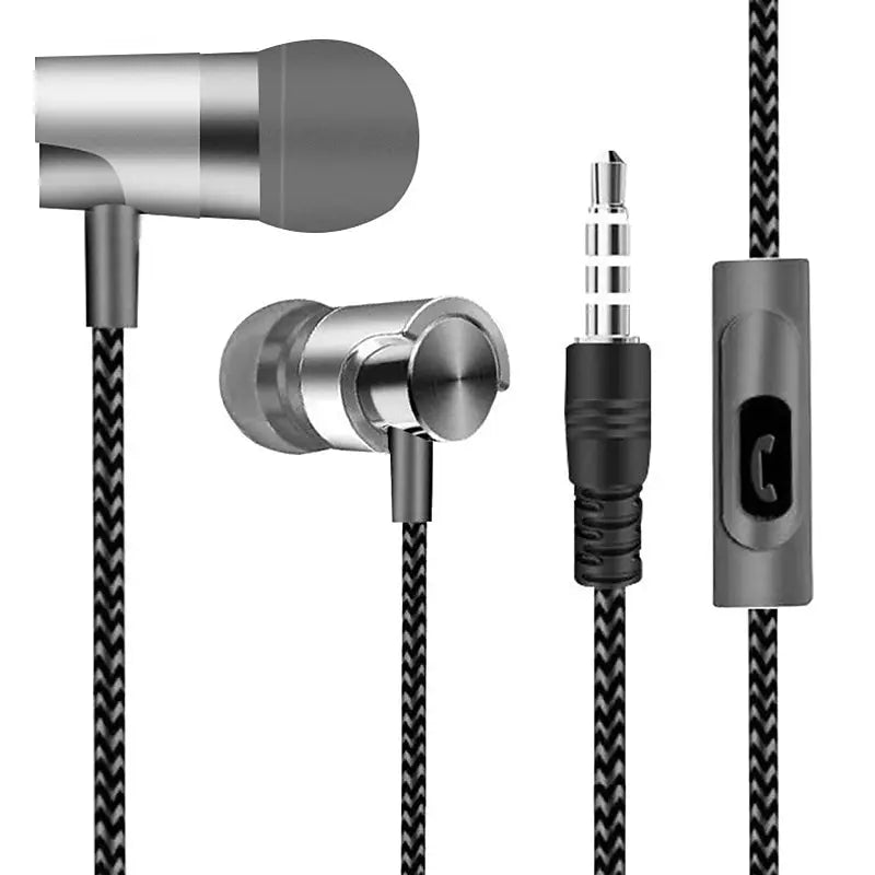 In-Ear Headphones HiFi Bass Portable Phone Audio Accessories For School Office Travel Gym Running Wired Earbuds Call Headphones