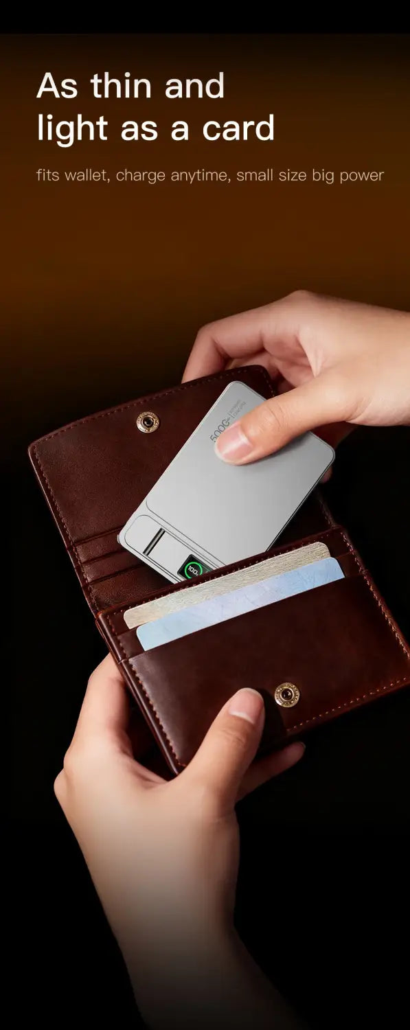 Silver rectangular magnetic power bank with a minimalist design, featuring a subtle green charging indicator and the brand name ococo engraved on its surface, designed for quick charge and wireless charging with a 10000mah capacity.