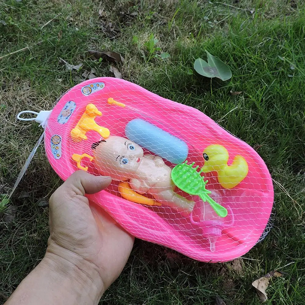 Bathing Realistic Baby Bath Soap Duck Bottle Little Newborn Bath Set with Bathtub Water Floating Shower Children's Day