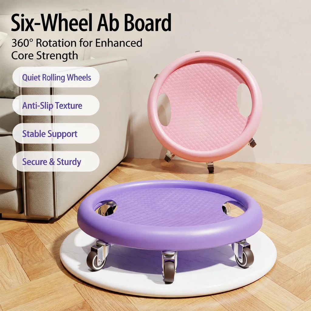 Ab roller wheel fitness silent abs workout equipment for men and women at home sliding with omnidirectional wheels for crunches