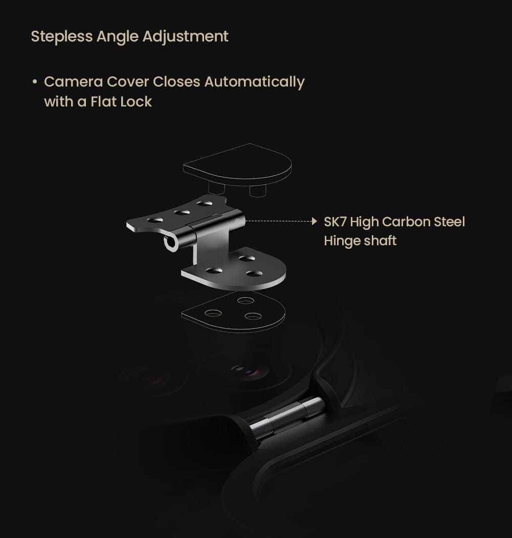 nillkin carboprop phone case for xiaomi 17 ultra featuring a sk7 high carbon steel hinge shaft with flat lock for automatic camera cover closure in a leica edition design.