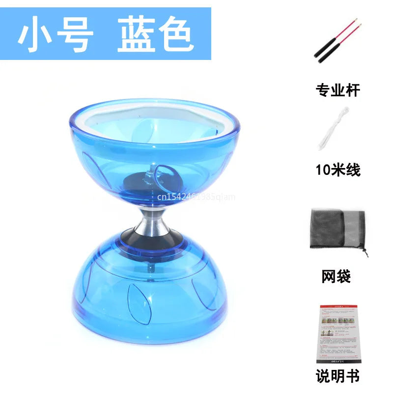 Outdoor Fitness Equipment Portable Diabolo Set Yo-Yo  Suitable For Adults And Children Soft Rubber Diabolo Ringing