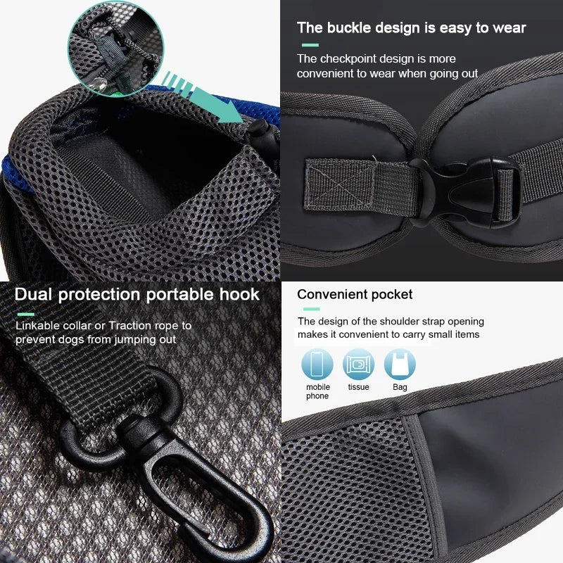 2026 Pet Cat Dog Carrier Backpack Travel Tote Shoulder Bags Mesh Sling Carry Pack Pet Carrying Supplies Crossbody Shoulder Bag