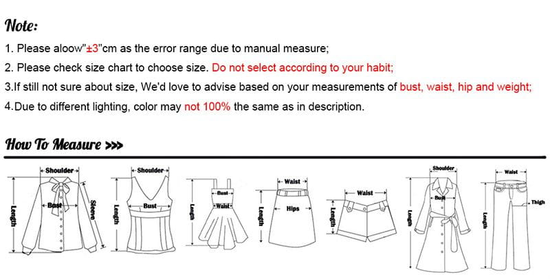 Size measurement guide with labeled diagrams for women cotton trench coat loose casual outerwear.
