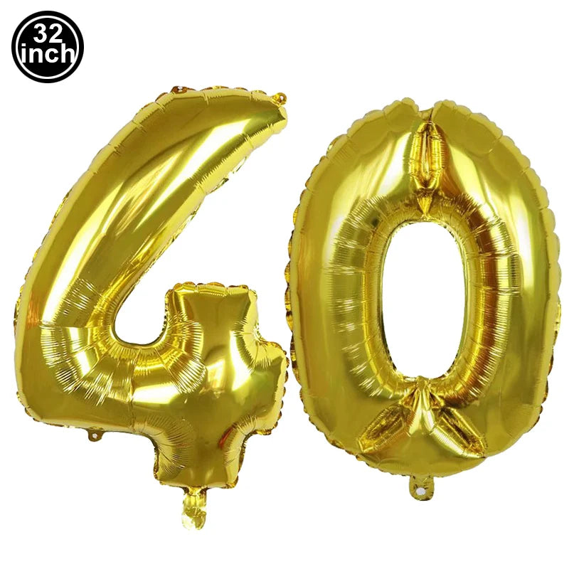 18th 30th 40th 50th 60th Birthday Party Inflatable Photo Frame Balloon Golden Number Balloon Party Decor Supplies Photo Props