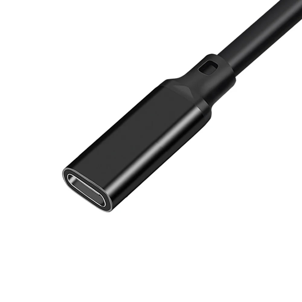 black magnetic usb-c to usb-a adapter with sleek rectangular design and smooth finish for gba sp gameboy usb charger cable compatible with game console and gameboy ds game devices.