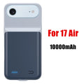 10000mAh Powerbank Cover For iPhone 17 16 Pro Max 17Air 16 Plus 16e External Battery Cases Portable Charger Power Bank Case