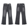 Denim Bell-bottoms Washed And Worn Patchwork Jeans