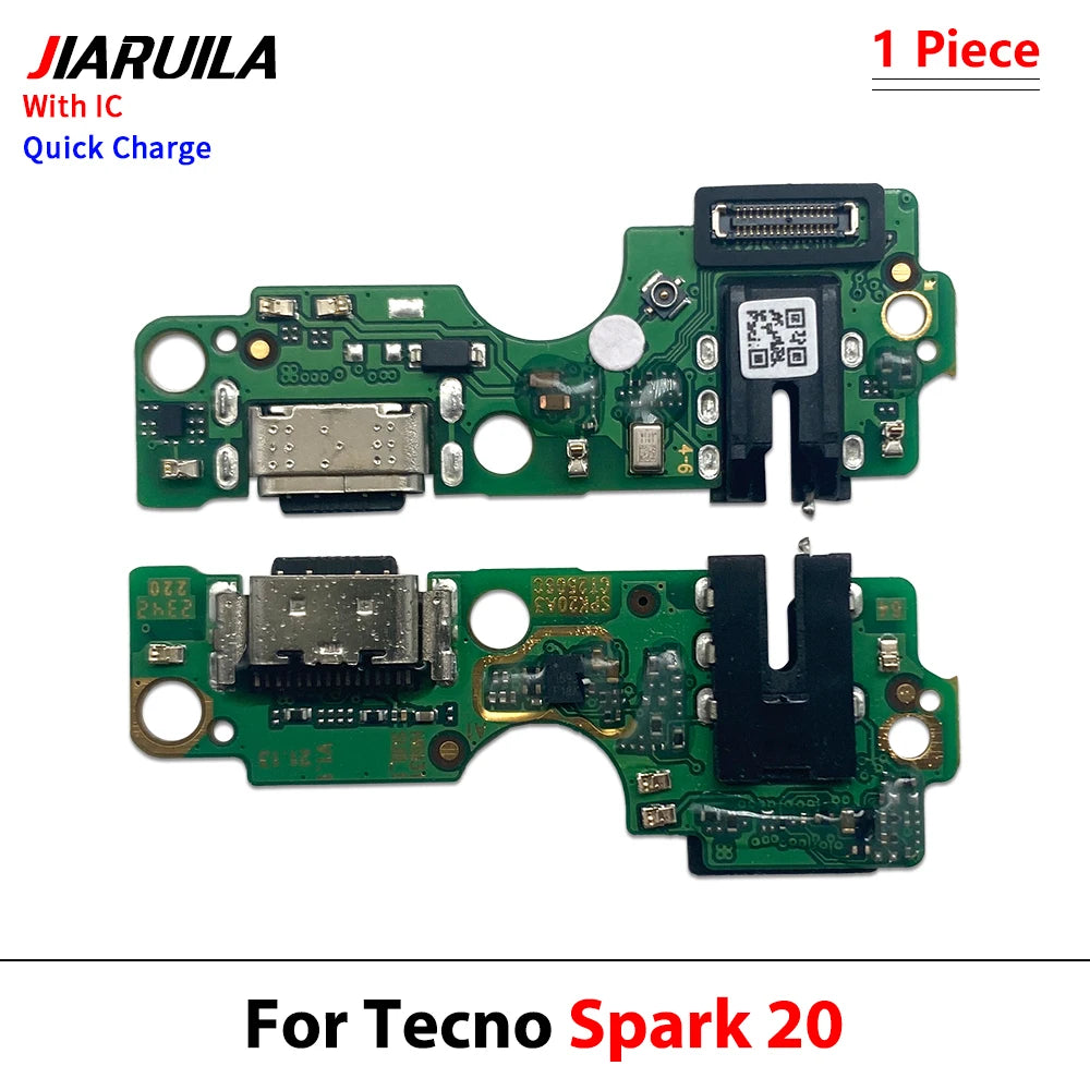 New For Tecno Spark 20 Pro 20C BG7 Spark Pro Plus KG7 USB Charging Port Dock Charger Plug Connector Board Flex Cable