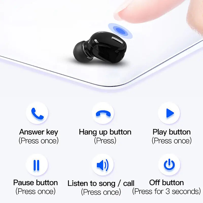 Schwarzer kabelloser Bluetooth-Ohrhörer als einzelner Sportkopfhörer mit schlanker glänzender Oberfläche und ergonomischem Design.