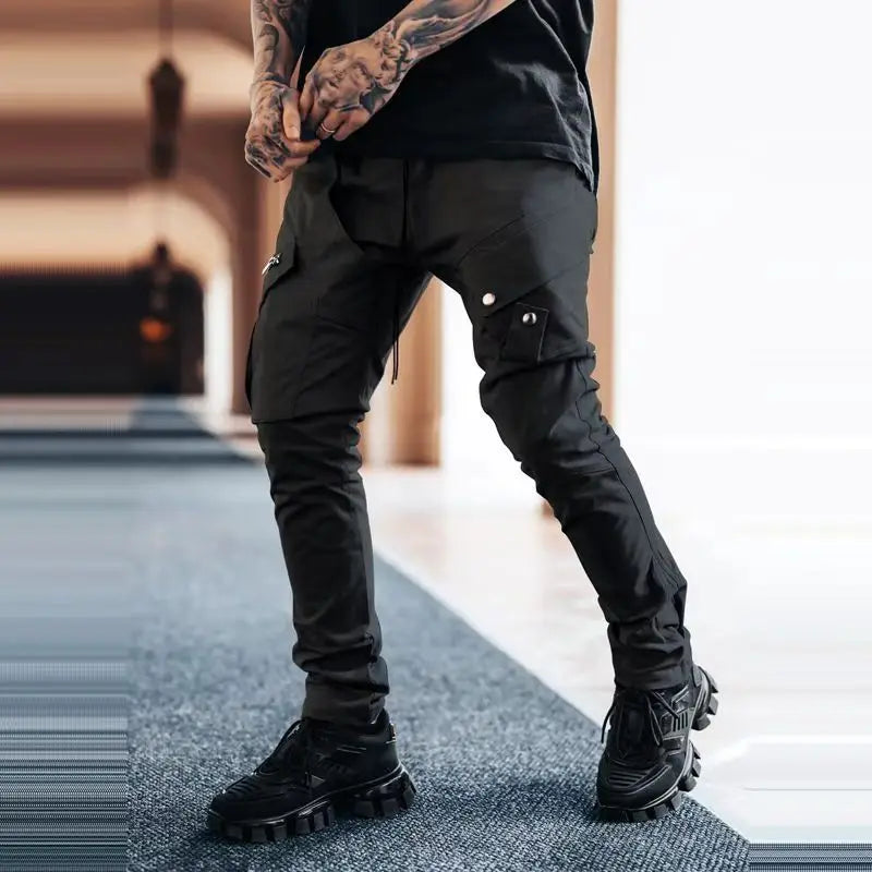 Outdoor Track Sweatpants Mens Open Crotch Casual Loose Plus Size Cargo Trousers Tactical Overalls Men Clothing Sex Streetwear
