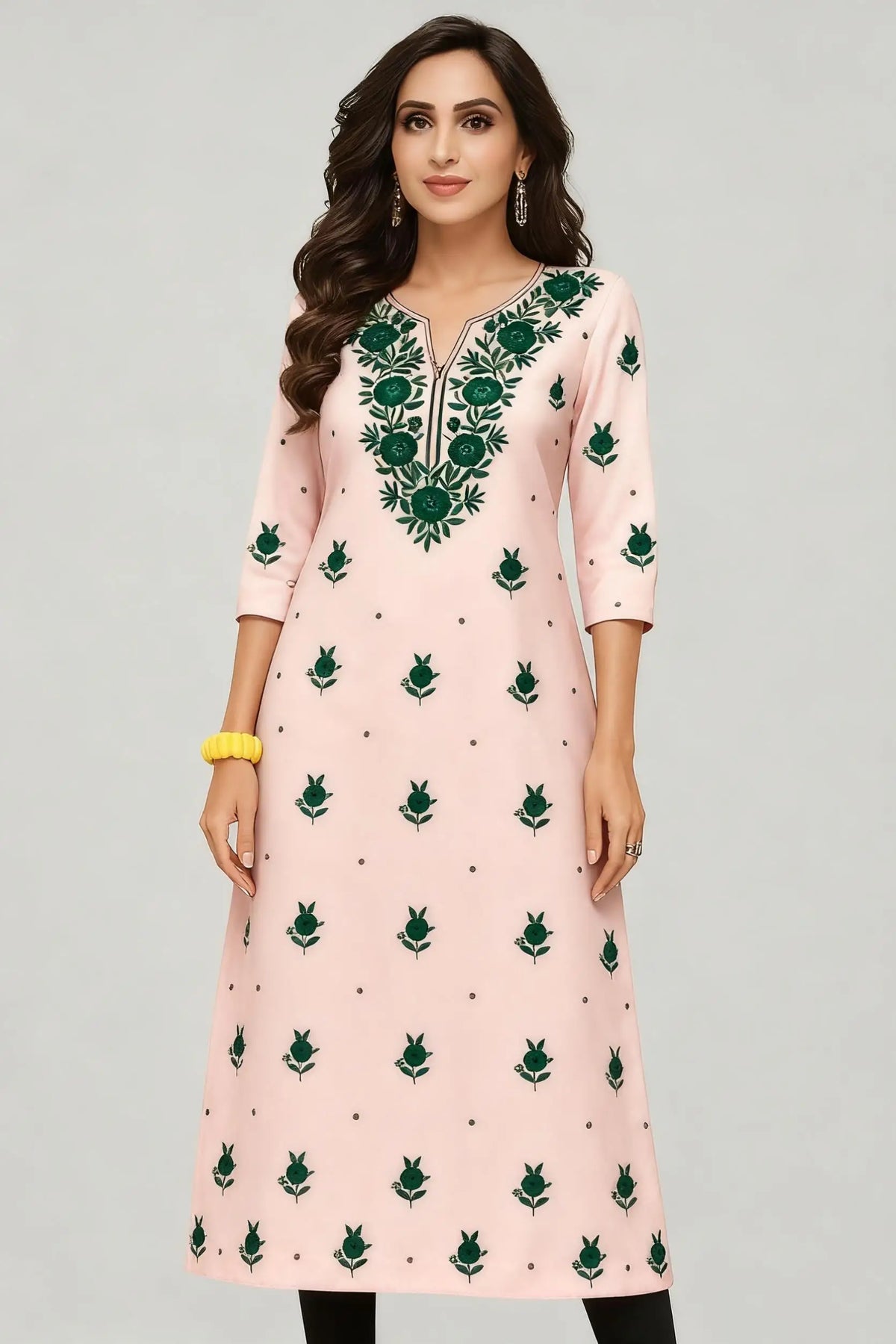 Muslim Kurtta Casual Dress Middle Eastern Straight Casual Ethnic Slit hem Mandarin Peacock National Style Caftan Turkish Abaya