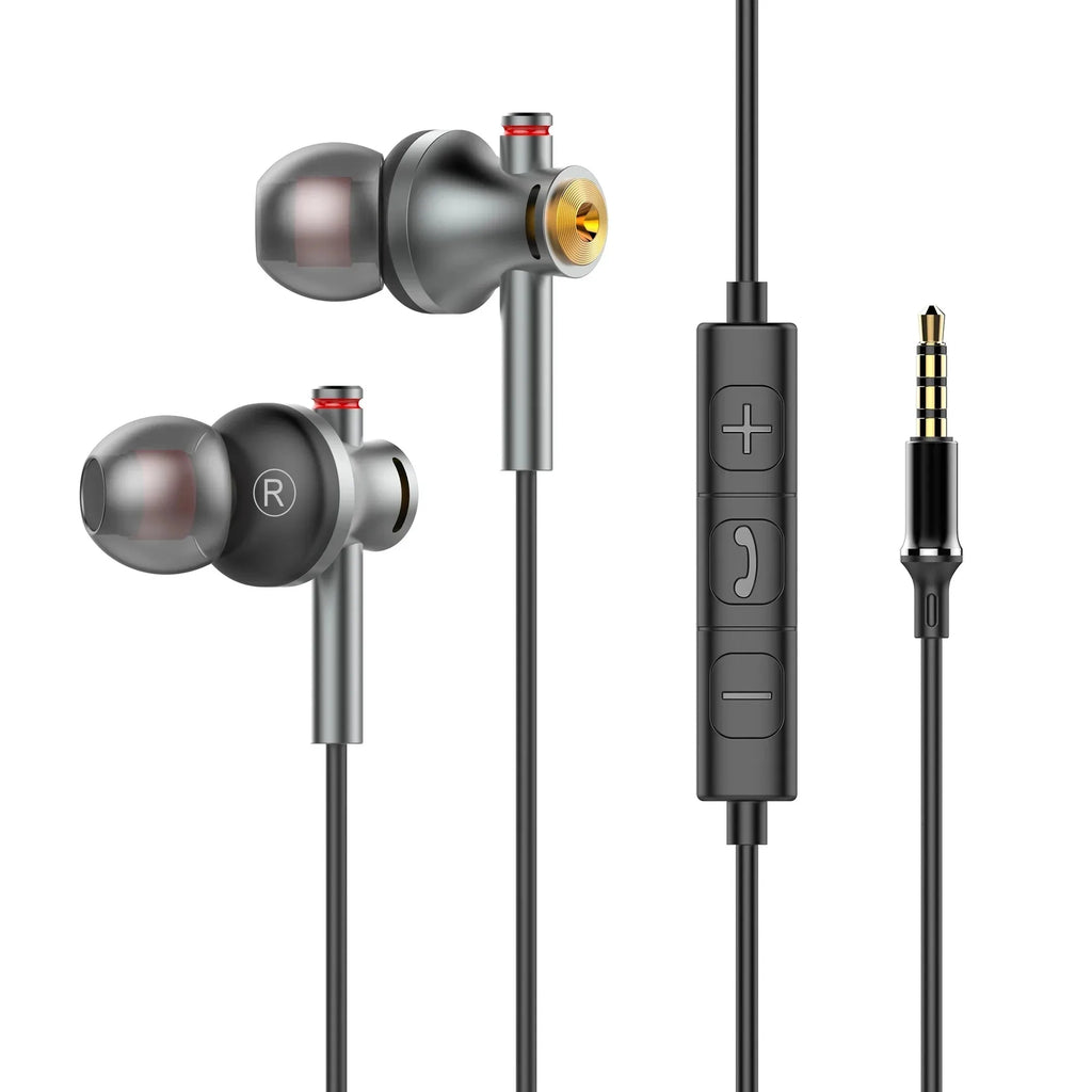 Wired In‑Ear Headphones with USB‑C & 3.5mm Dual Port, Dolby Audio Noise‑Reduction Earbuds, Portable Gaming & Music Earphones