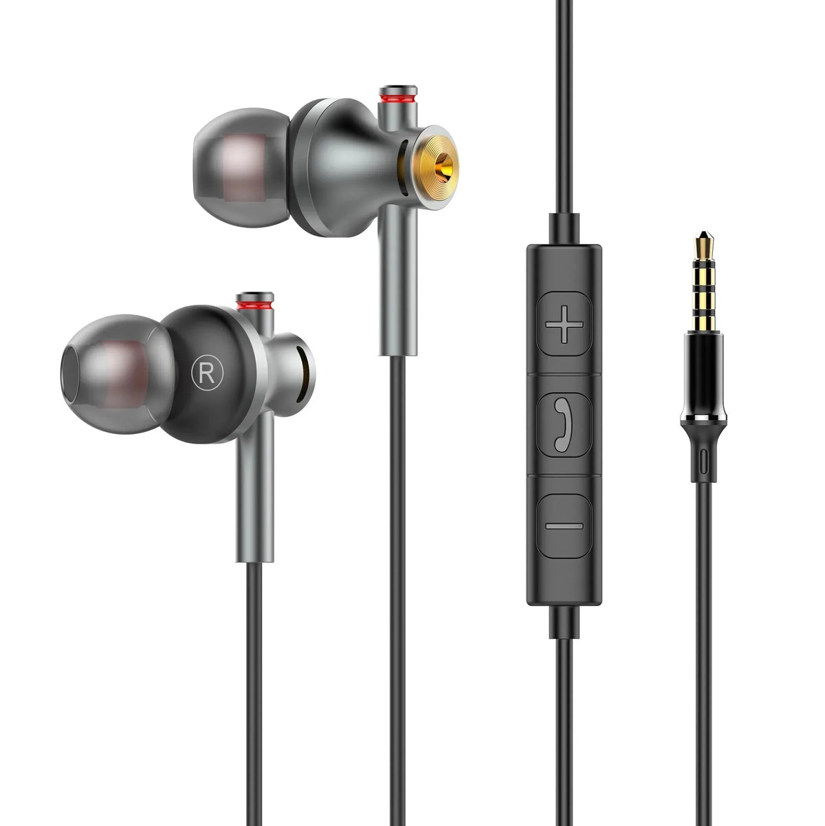 Wired In‑Ear Headphones with USB‑C & 3.5mm Dual Port, Dolby Audio Noise‑Reduction Earbuds, Portable Gaming & Music Earphones