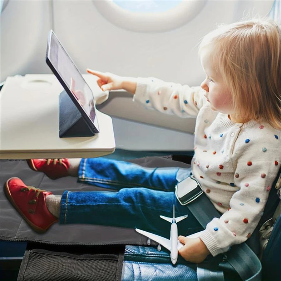Kids Travel Airplane Bed Baby Foot Rest Hammock Portable Seat Extender Toddler Airplane Leg Rest Pedal Bed Travel Flying Essenti
