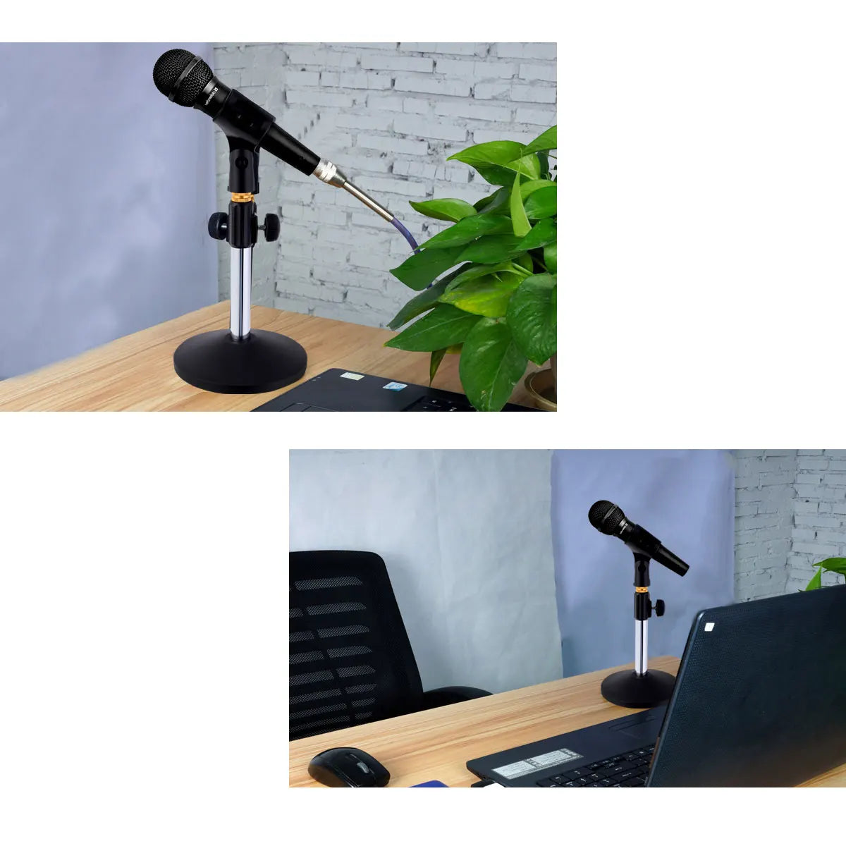 Portable Microphone Stand Professional Pedestal Feet Adjustable Desk Holder Bracket Speech Live Fixing Frame Mic Accessorise