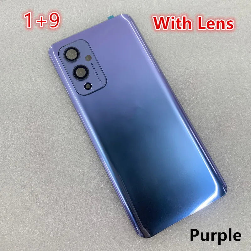 Oneplus9 Housing For Oneplus 9 One Plus 6.55" Glass Battery Back Cover Repair Replace Door Phone Rear Case + Camera Lens
