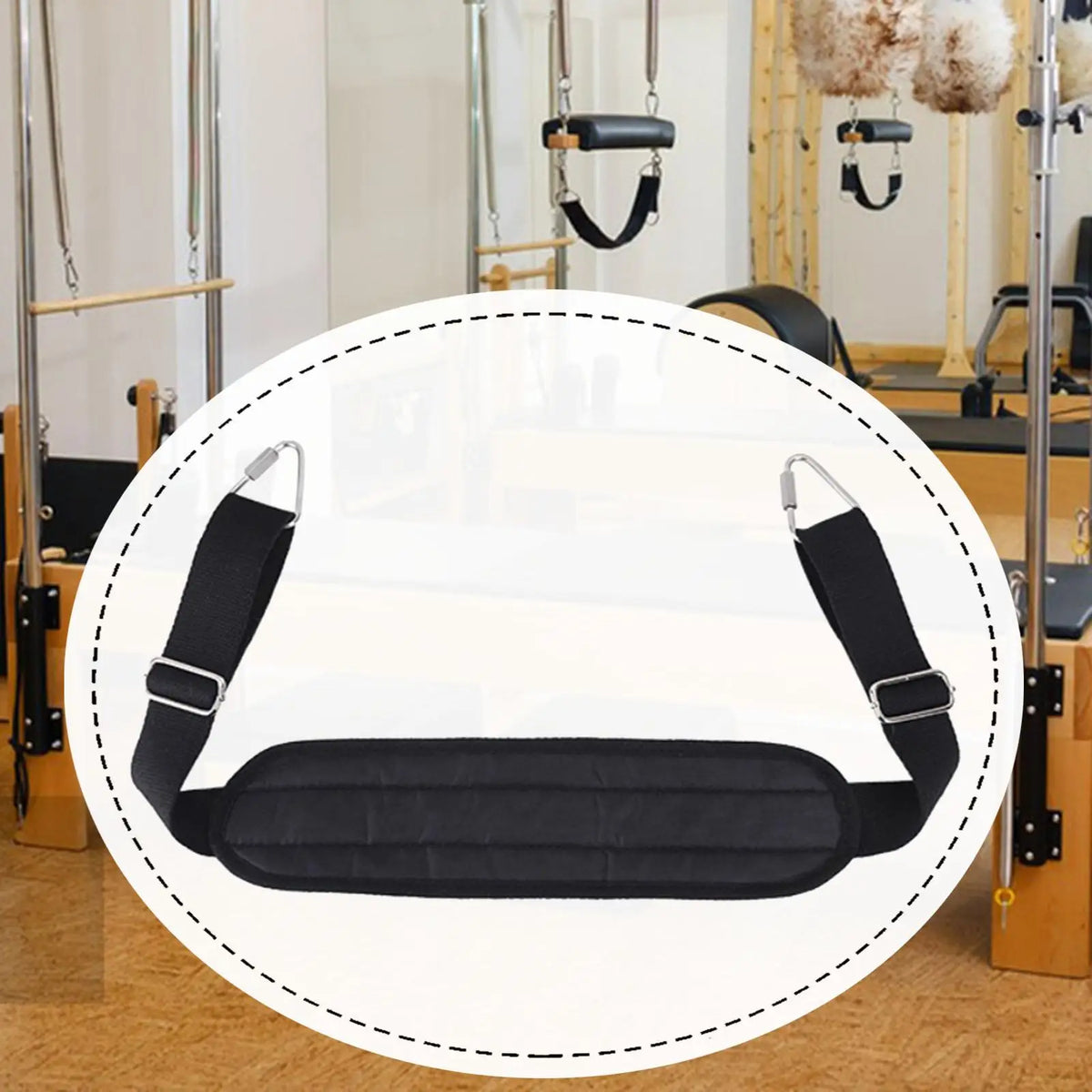 Pilates Foot Strap Adjustable Length Core Training Leg Strap for Reformer for Full Body Arms Workout Gym Home