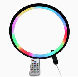 LED Simple Round Ring Table Lamp RGB Symphony Round Night Light Bedroom Living Room Restaurant Hotel Decoration