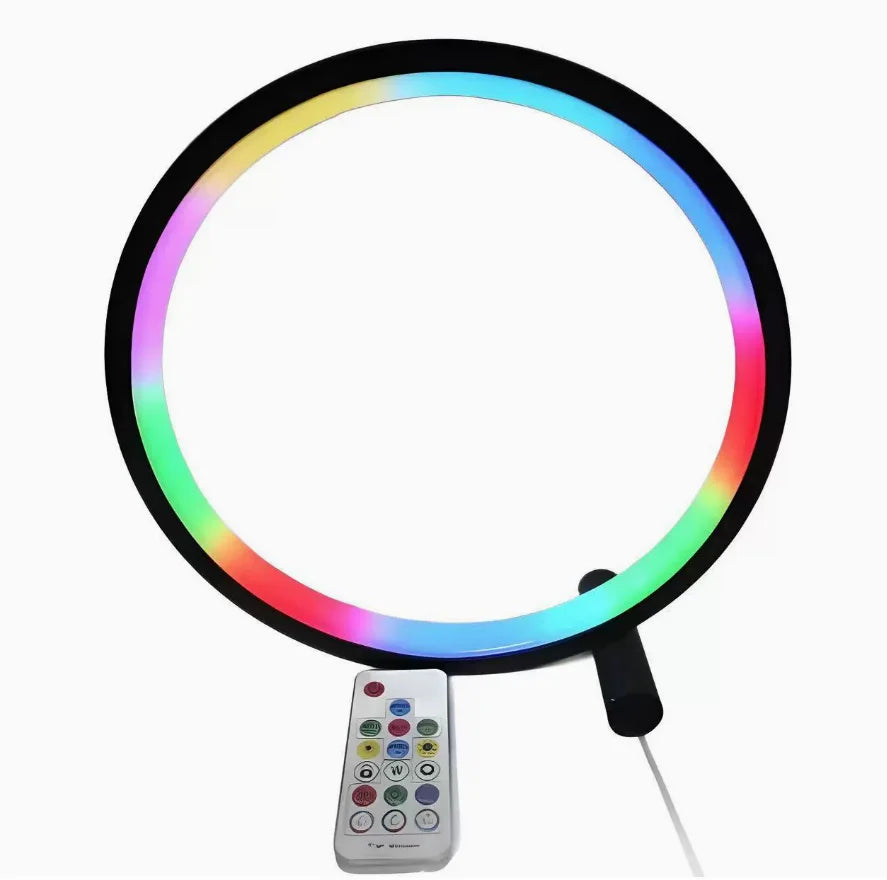 LED Simple Round Ring Table Lamp RGB Symphony Round Night Light Bedroom Living Room Restaurant Hotel Decoration