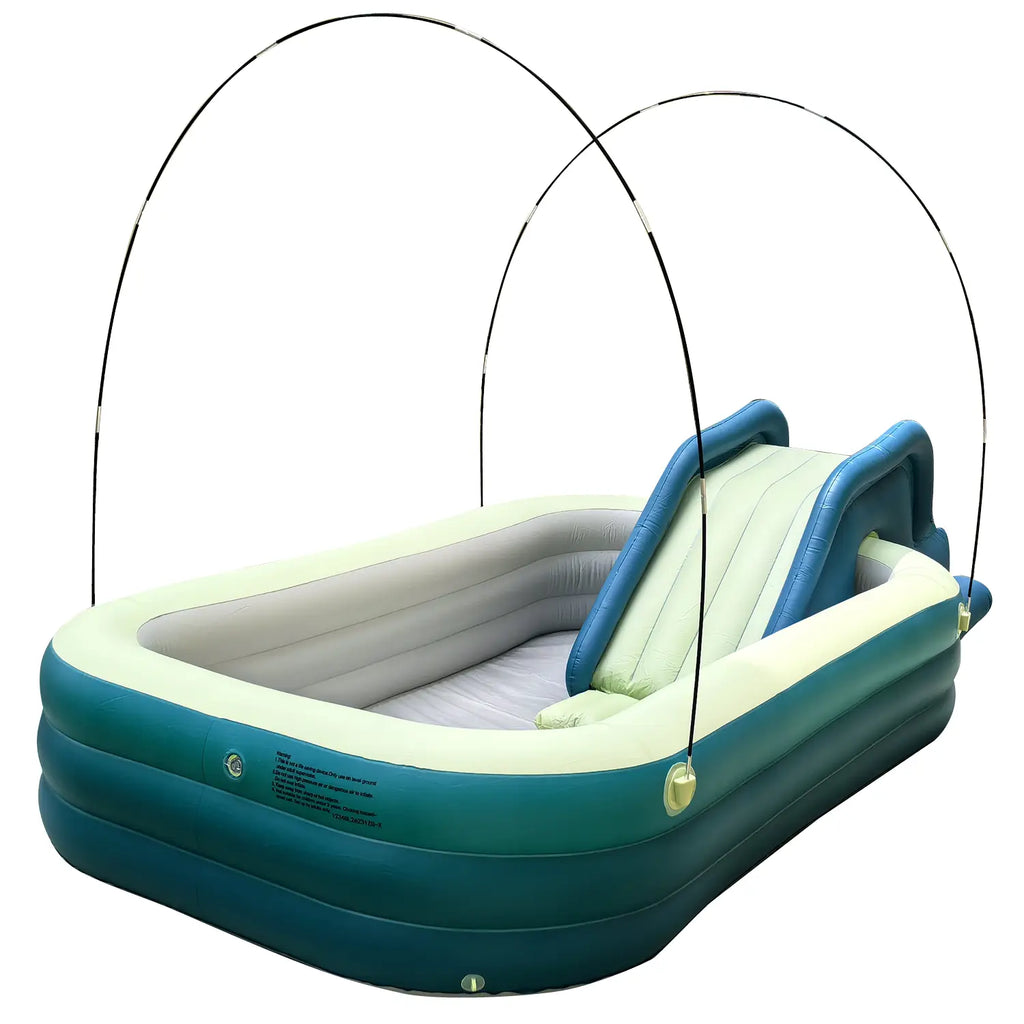 Thickened Foldable Inflatable Pool Family with Slide Multifunctional Summer Backyard Outdoor Recreation Slide