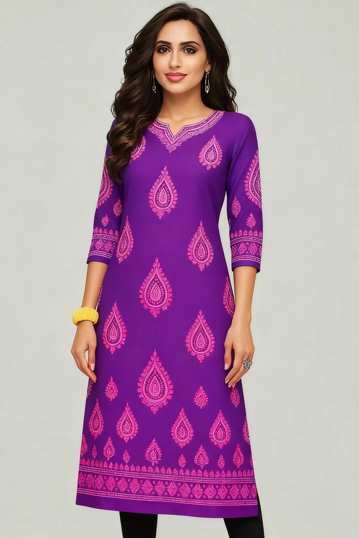 Muslim Kurtta Casual Dress Middle Eastern Straight Casual Ethnic Slit hem Mandarin Peacock National Style Caftan Turkish Abaya