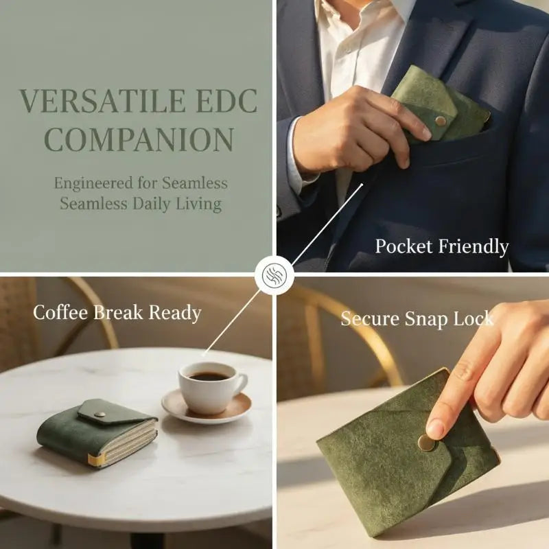 Leather Wallet Features A Cleverly Designed Card Holder For Easy And Quick Access To Cash And Cards.