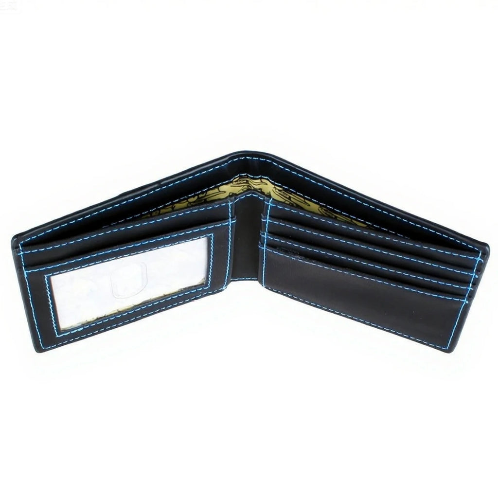 Cartoon Leather Wallet for Men |   Boy's Wallet |   "Those Who Hate Will Hate" Embroidery |   Ideal Choice for Holiday Gifts