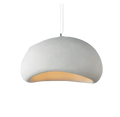 White textured dome-shaped pendant light with warm glow for living room and dining room pendant lights