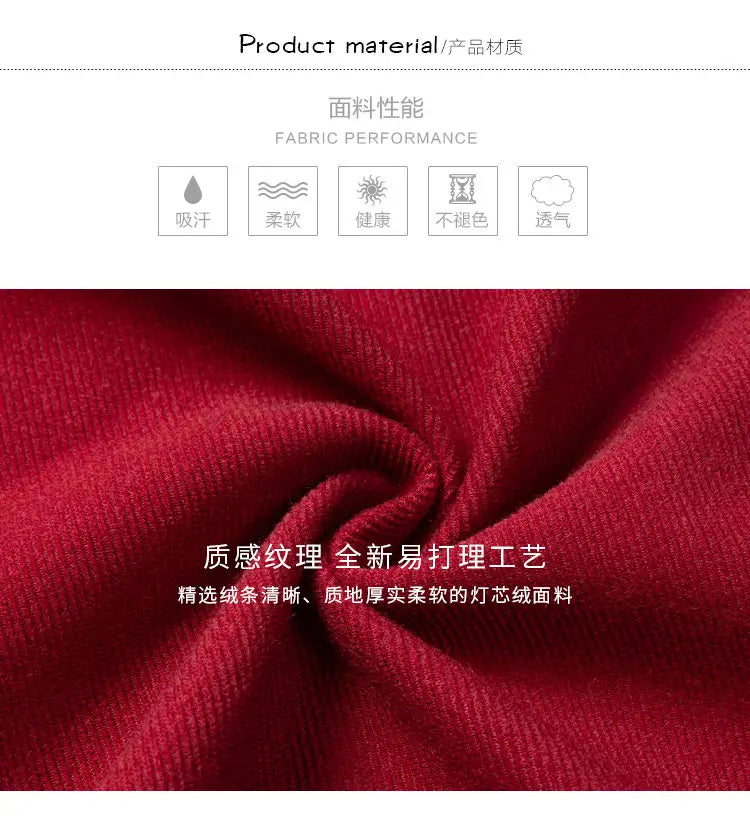 Herren-Cord-Casual-Langarmhemd aus kräftigem rotem Strickmaterial mit weich strukturierter Weboptik und atmungsaktiven Performance-Eigenschaften, entworfen für Herren-Winterbekleidung, erhältlich in zwei Größen kleiner.