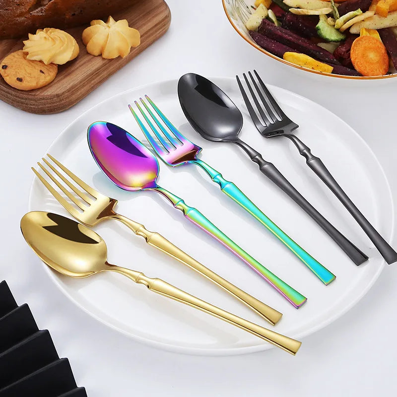 Judaica Dinnerware Set Stainless Steel Steak Knife Fork Coffee Spoon Teaspoon Flatware Dishwasher Safe Kitchen Tableware