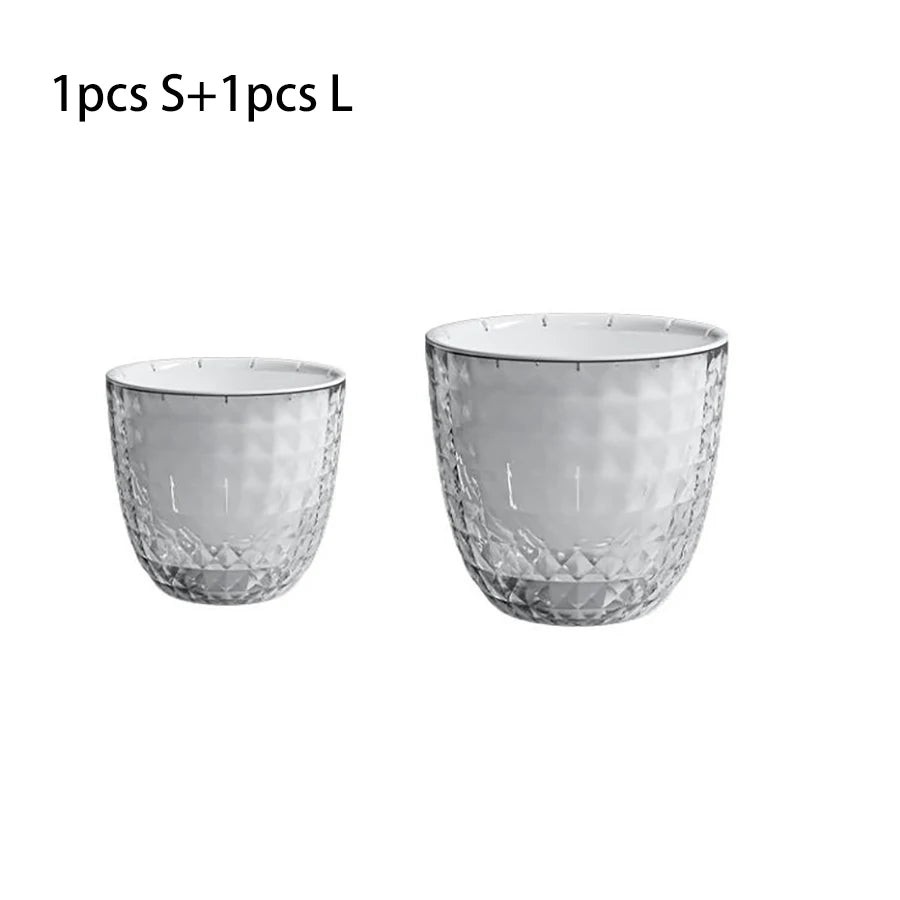 Self-Watering Plant Pots Self-Watering Pots,Double Layer Planter with Reservoir, Clear Flowerpot Decorative Pot for African