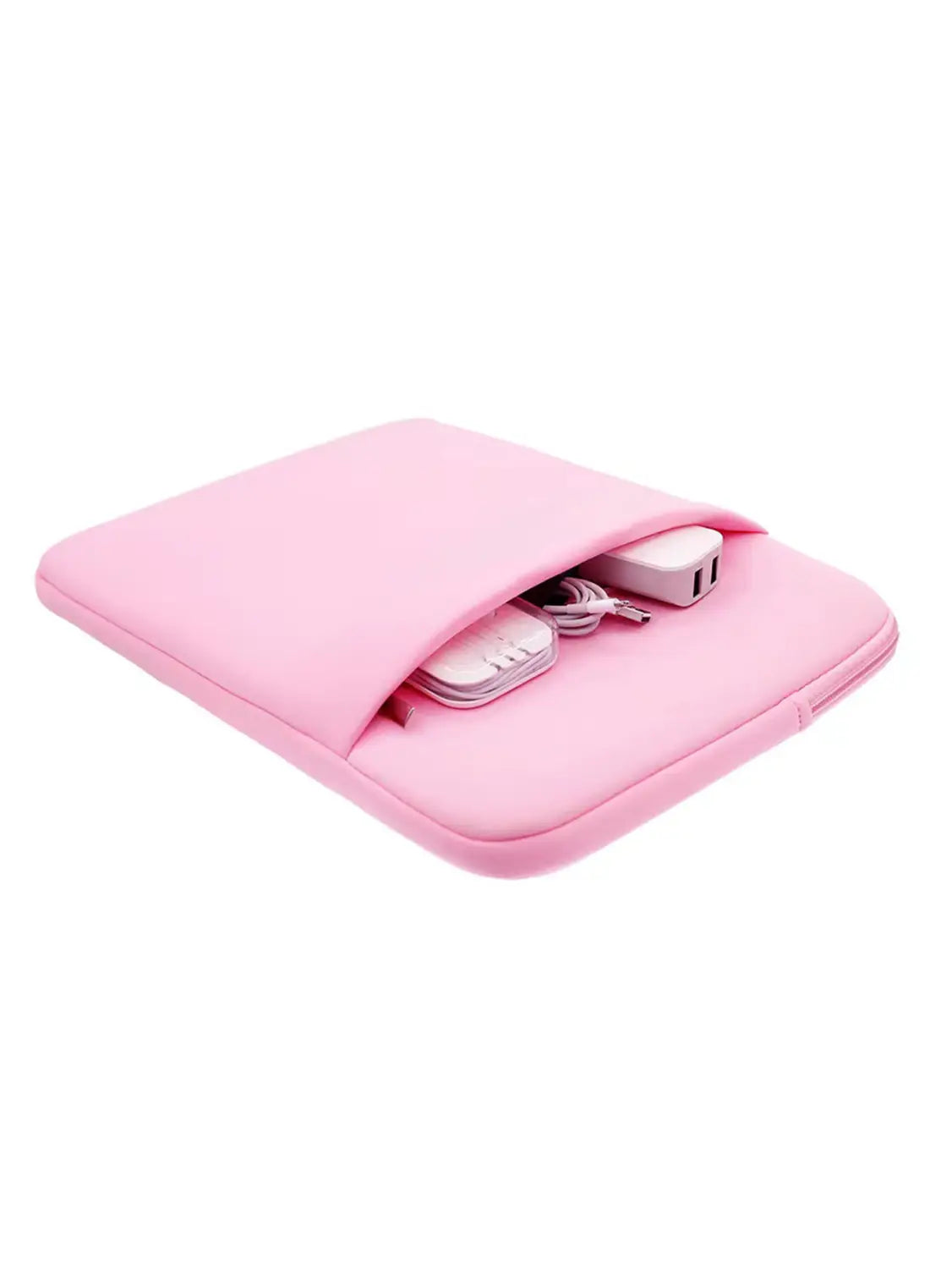 Multifunktionale Neopren-Laptoptasche in Pink für 11 bis 17 Zoll mit Frontfach zur Aufbewahrung von Ladezubehör