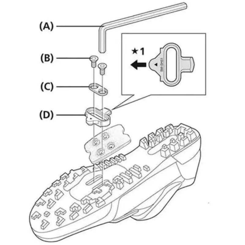 CNC Bicycle Accessories，Mountain Bike Pedal Shoes Cleats，For Shimano SH51 SPD SH56, MTB Cycling Pedal Shoe Calas Tocas Part