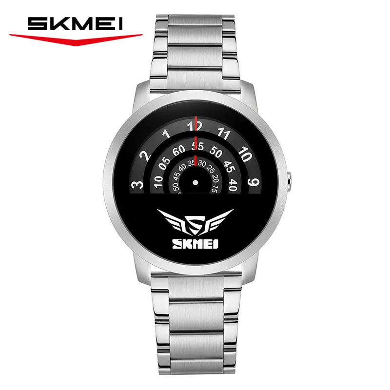SKMEI 2677 Luxury Brand Fashion Wristwatches Male Clock Relogio Masculino Men's Quartz Watch Waterproof Steel /Leather Watches