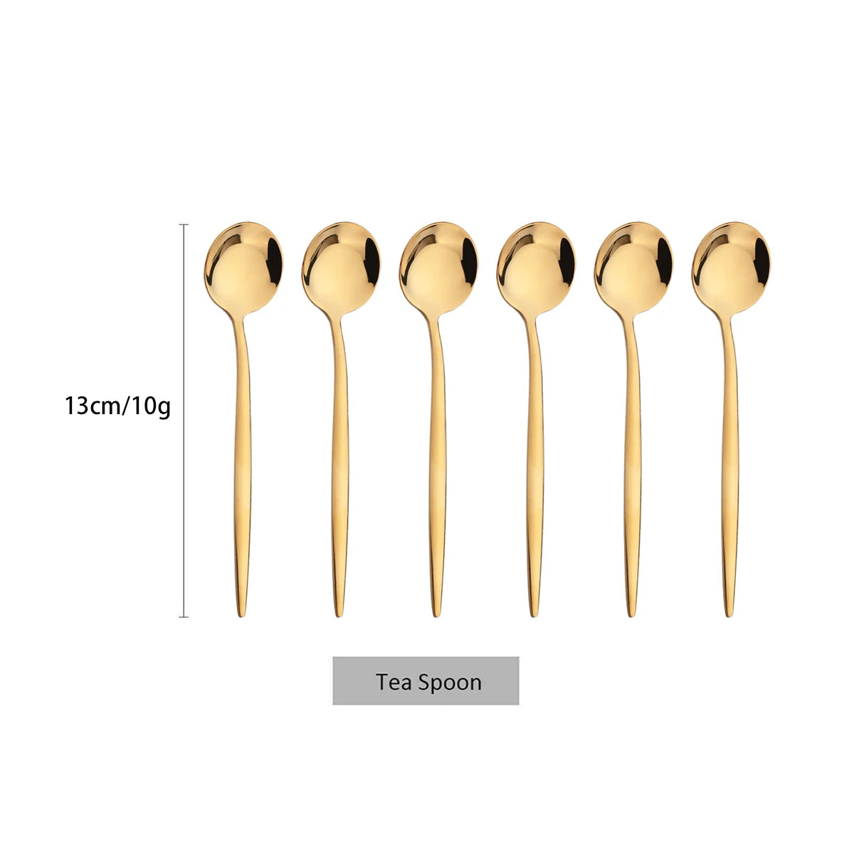 Gold Dinnerware Cutlery Set Dessert Knife Fork Teaspoon Ice Cream Scoop Chopsticks Flatware Stainless Steel Tableware Silverware