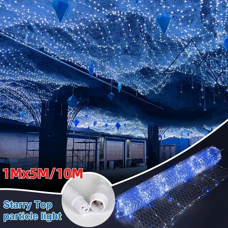 Wedding LED Decorative Light String DIY Atmosphere Light Festival Party Christmas Decoration Starry Sky Mesh Light Shaped Lamp