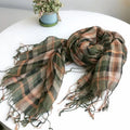 Line Checkered Scarf Plaid Wraps For Women Line Shawl For Women