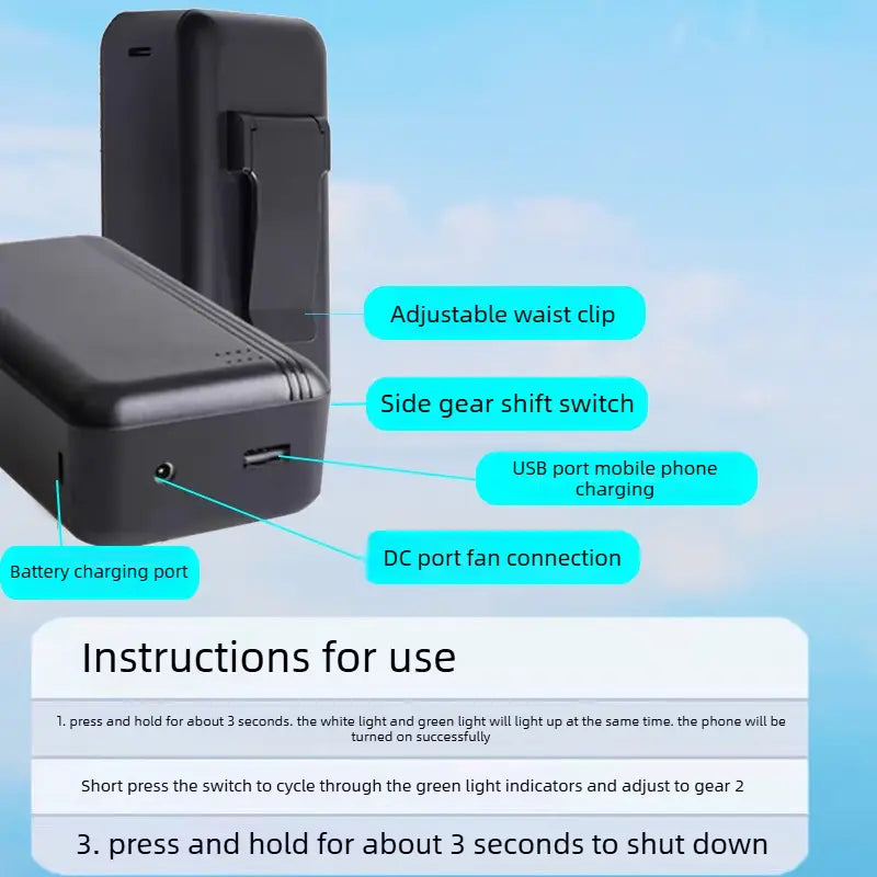 12V 19V 24V 36V Air-conditioned Suit Power Bank for Cooling Workwear Air Conditioned Clothing and Fan Clothes Accessories