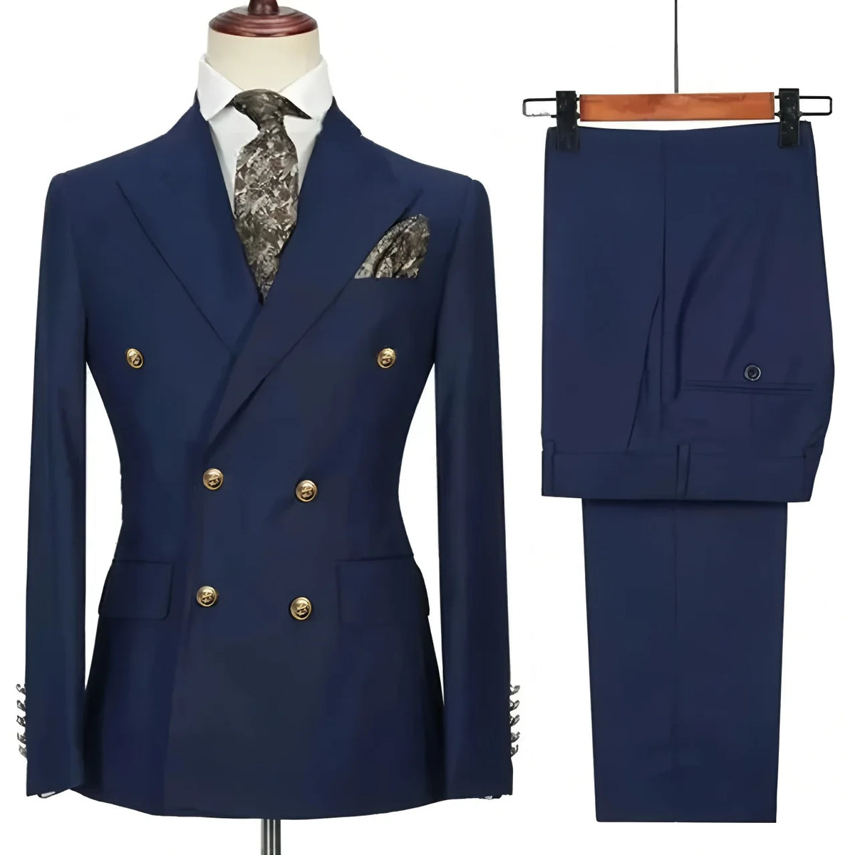 Men's Elegant Business Terno Casual Host Banquet Trousers Blazer Set Male Suit for Various Occasions