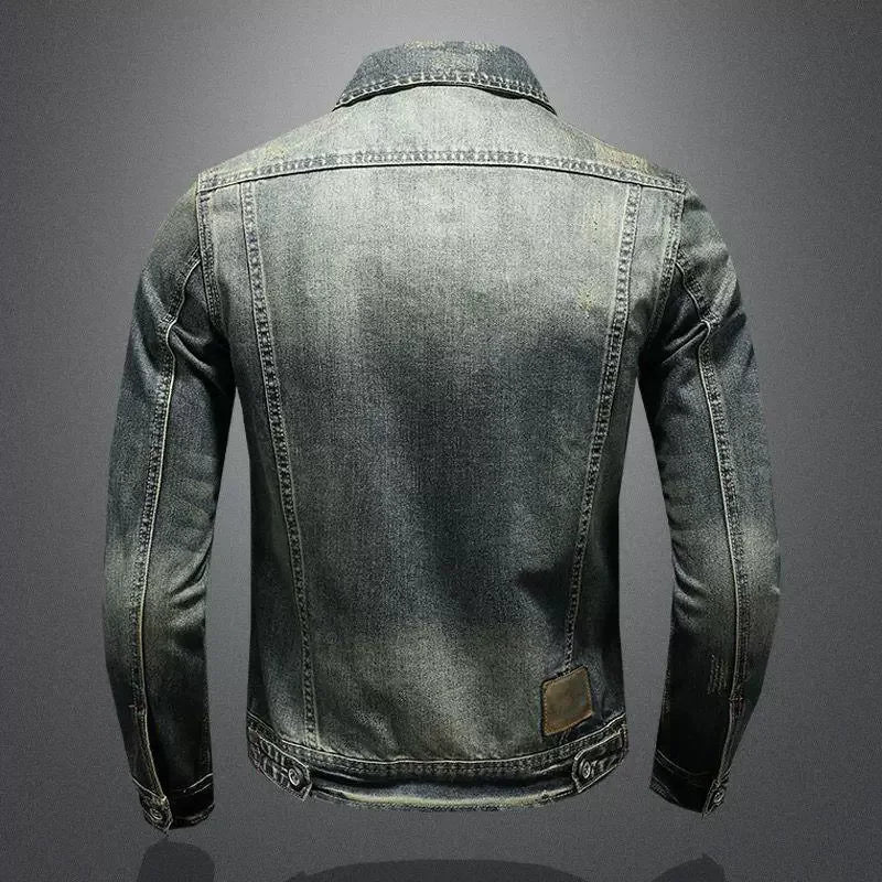 2025 new denim jacket manFashion Trench Coat Trend Jacket Men's Casual jackts men classic style denim Coat male Outwear Trendy
