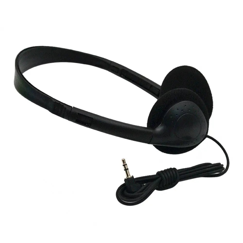 Casque de jeu filaire noir avec réduction du bruit, coussinets d’oreille supra-auriculaires rembourrés et câble en spirale à fiche de type 3,5 mm, pour un confort et une qualité audio améliorés.