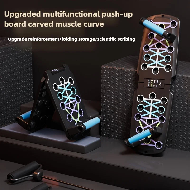 1PC Foldable Push-Up Board, Portable Multifunction Workout Tool for Chest, Arms & Shoulders, Home Gym Fitness Equipment