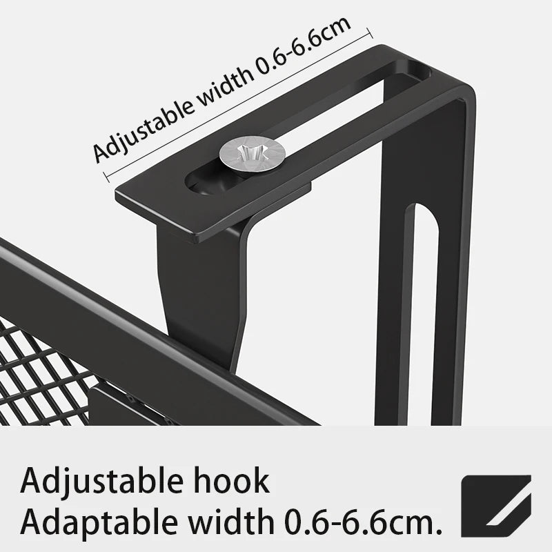 Desk File Organizer Mesh 5-Tier, Hanging Wall Mount Document Organization Stand, Desktop Vertical Mail Paper Folder Holder Rack