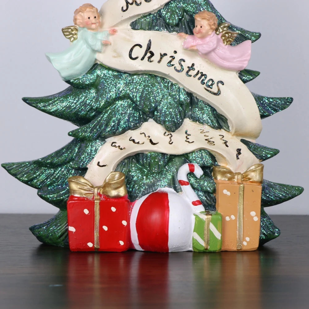 Creative Angel Christmas Tree Ornament Christmas Decorative Resin Crafts Home Festival Party Desktop Decor Accessories Gifts