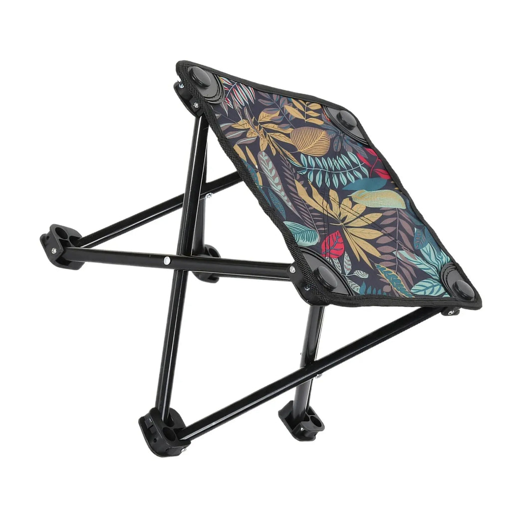 Outdoor Portable Folding Stool Camping Collapsible Foot Stool Hiking Beach Travel Picnic Fishing Seat Tools for Camping Hiking