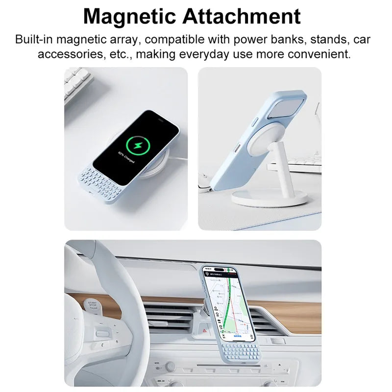 Mobile Phone Case with Keyboard Magnetic Suction All-in-One Phone Case Wired External Keyboard For iPhone 16 Pro Max 17 Pro Max