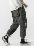 Korean Streetwear Cargo Jogger Pants Men Joggeing Loose Casual Sport Ankle-Lenght Trousers Fashion Sweatpants Male