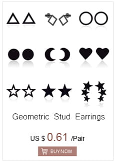 black geometric stud earrings with a minimalist design complement the gold angel number 7 necklace for elegant styling.