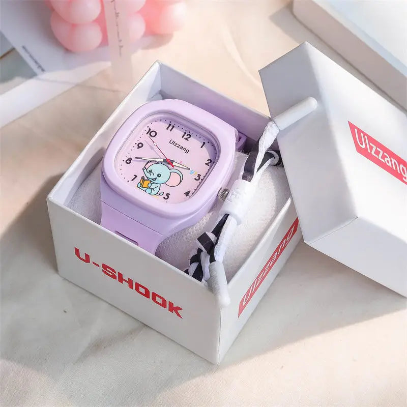 New Cute Luminous Watch Fashion Sports Watch for Girls Students Luminous Watch Ins Popular Kids Watch Pink Electronic Watch